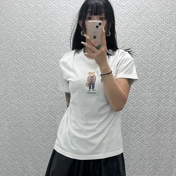 메종 키츠네 빈티지 캐주얼 키치 폭스로고 반팔티 M C13985