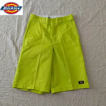 새상품급 Dickies 하프 팬츠 LooseFit 형광 옐로우 계열 30