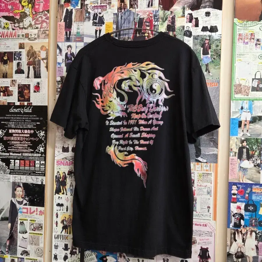JPN T&C SURF 레인보우 프린팅 반팔