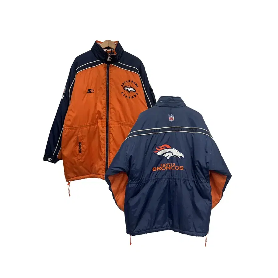 [105] 스타터 NFL 덴버 브롱코스 빅로고 올드스쿨 점퍼