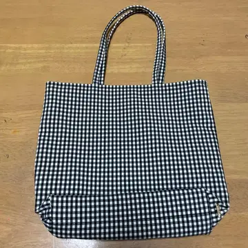 COUDRE 깅엄 체크 토트백