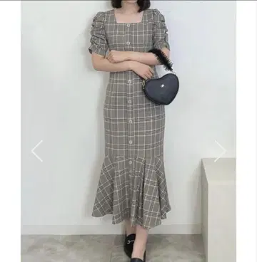 An MILLE 안미르 체크 머메이드 원피스