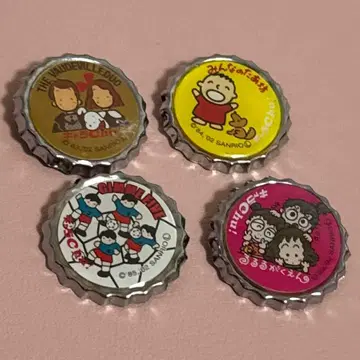 산리오 레트로 캔뱃지 4개 세트 미사용