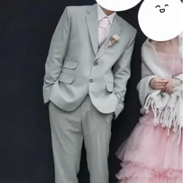 남성용 턱시도 셋업 라이트 그린