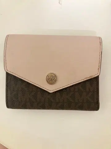 MICHAEL KORS 이단 접이식 지갑 브라운 핑크