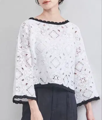 유나이티드 애로우즈 크로시 자수 니트 풀오버