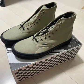 VANS 스케이트 오센틱 하이 올리브 블랙 28cm