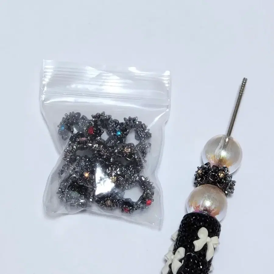 DIY 블랙 꽃 모양 스페이서
