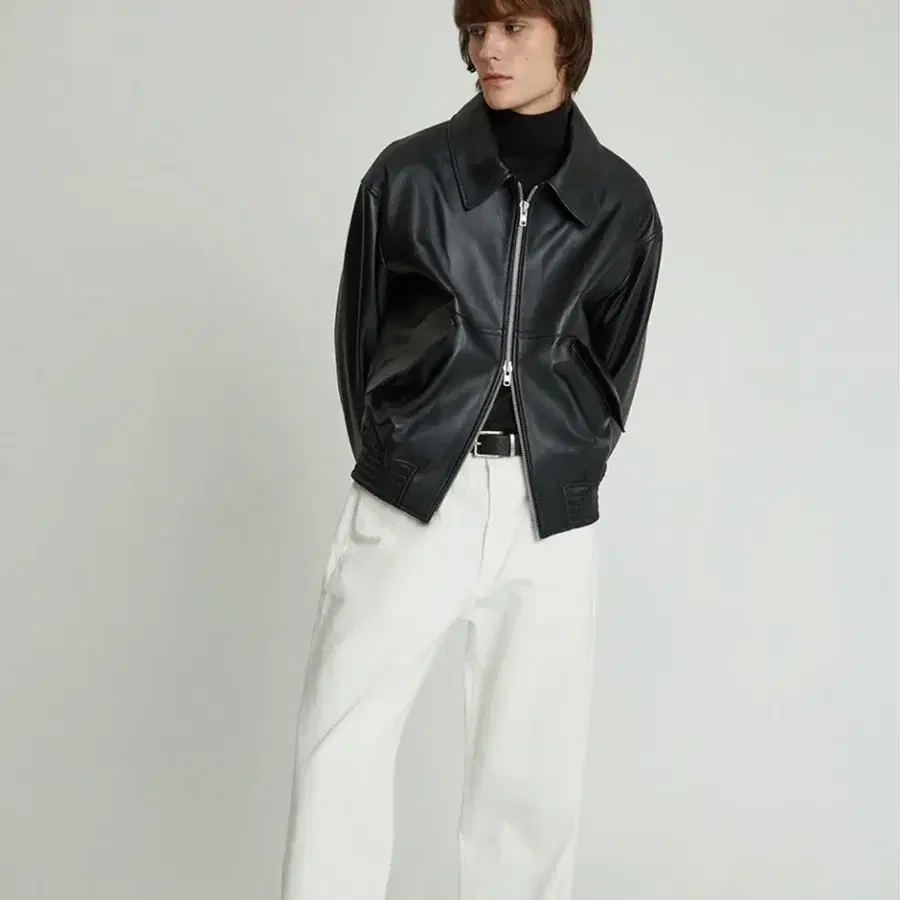 앤드로스 양가죽 라이더 레더 자켓 블랙 검정 보머 투웨이 Torino Single Leather Jacket G-1