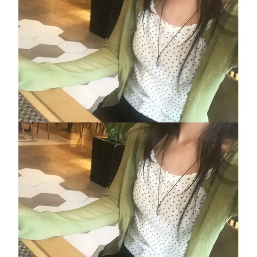 모어댄슈가 리브 여리핏 가디건 그린가디건 시스루가디건 에이블리 지그재그
