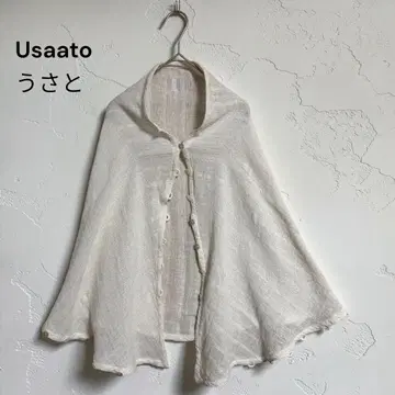 Usaato/우사토 잎 스톨 sizeF/내추럴 색상/판초/초목 염색