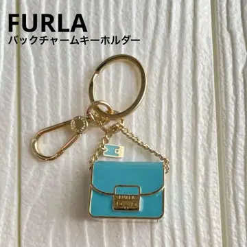 [FURLA] 훌라 백참 키링 라이트 블루