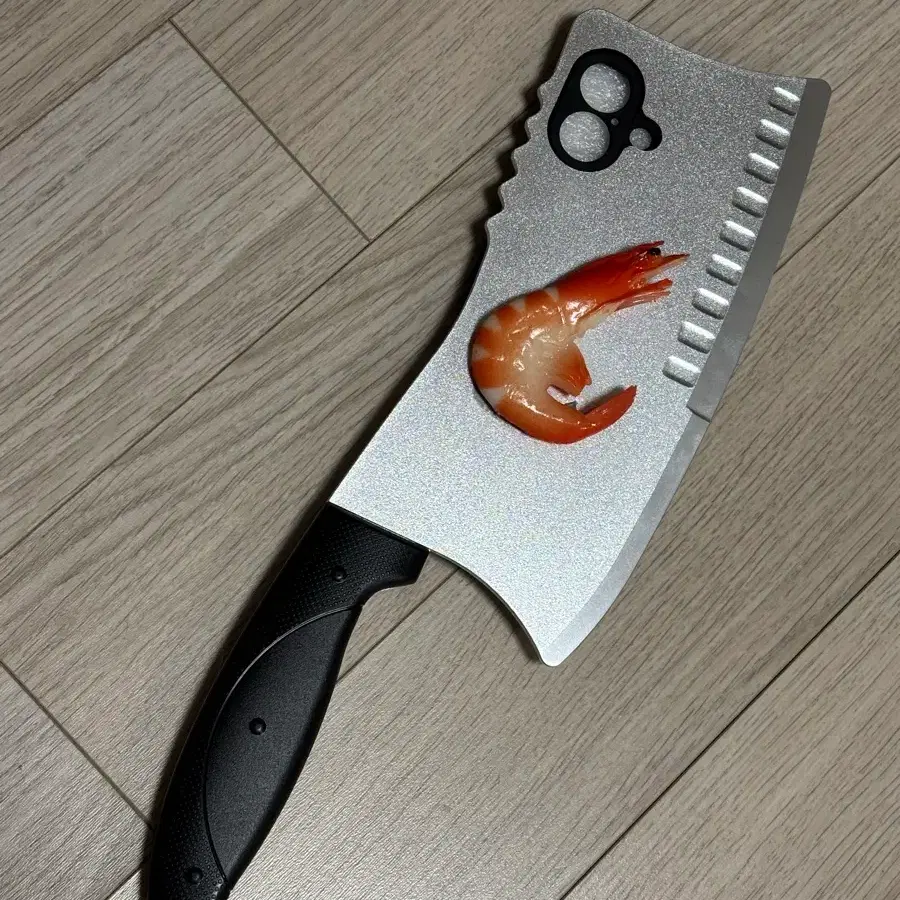 (새상품) 촌스런 특이한 독특 밤티 케이스 교환 도마 식 주방 칼 새우 에비 포인트 아이폰17