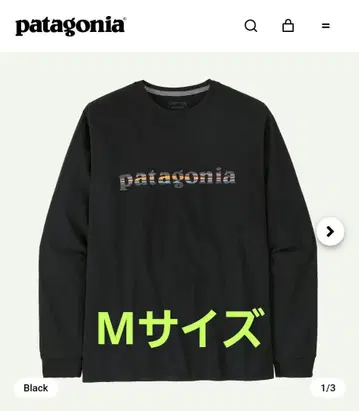 파타고니아 남성용 롱 슬리브 '73 텍스트 로고 레스폰서빌리티