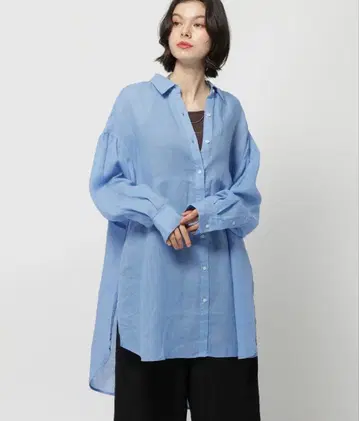 [ 새상품 ] 니코앤드 - 라미 트윌 튜닉 셔츠 원피스 블루