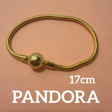PANDORA 모멘츠 스네이크 체인 팔찌 골드 17cm