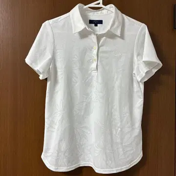 캘러웨이 여성용 골프 셔츠 화이트 보태니컬 무늬 L