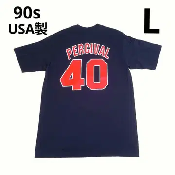 L 90s USA제 MLB 애너하임 엔젤스 트로이 퍼시벌 티셔츠