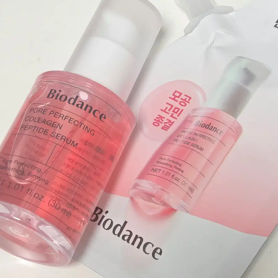바이오던스 포어 퍼펙팅 콜라겐 펩타이드세럼 30ml+ 리필 30ml 총 60ml 새상품