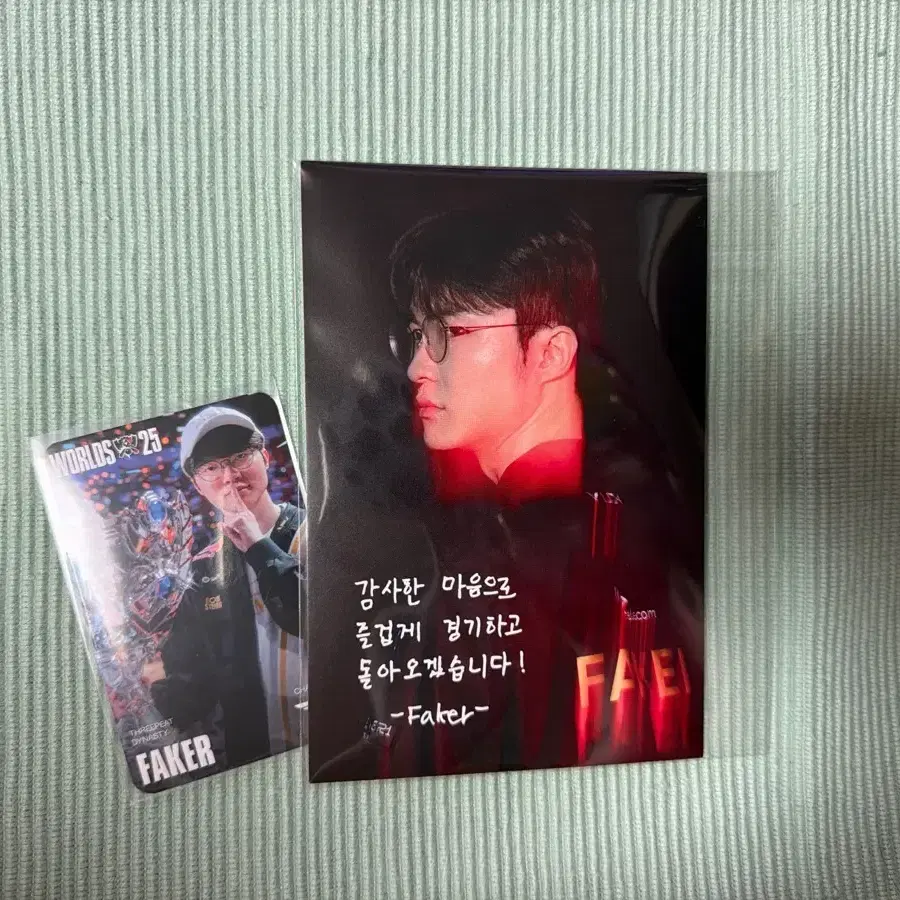 T1 페이커 월즈 엽서+월즈 포카 일괄판매