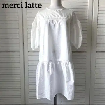 새상품 merci latte 메르시라떼 레이스 티어드 원피스