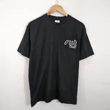 Uneek Classic (UC301) 반팔 티셔츠 블랙 로고 프린트