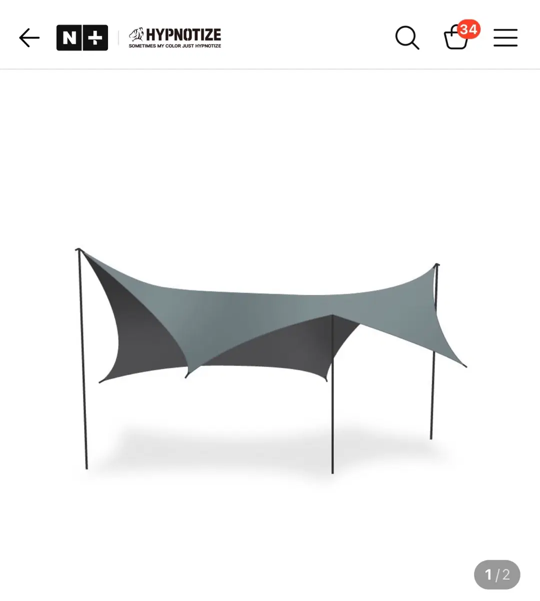 새상품) 힙노타이즈 HEXA TARP 75D FIESTA 울프 그레이 핵사타프