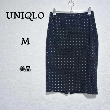 유니클로/UNIQLO [새상품급] 도트 무늬 도트 타이트 스커트 블랙 M