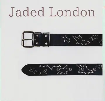 Jaded London 스터드 벨트 별 패턴 블랙 스트릿 벨트