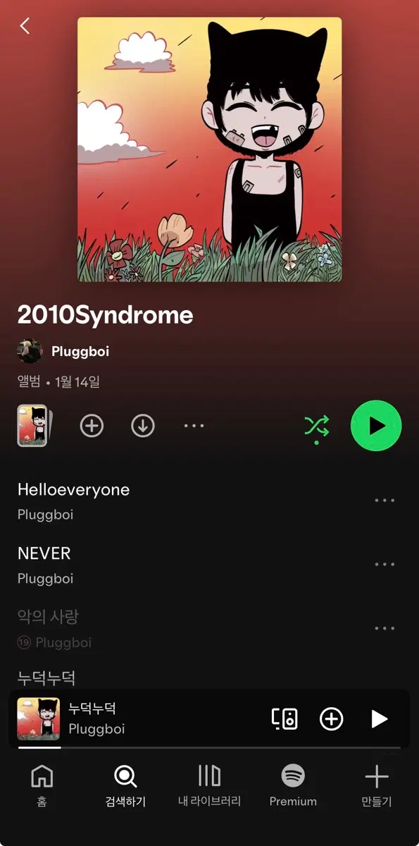 Pluggboi(플럭보이) 2010Syndrome 앨범 피지컬 CD삽니다