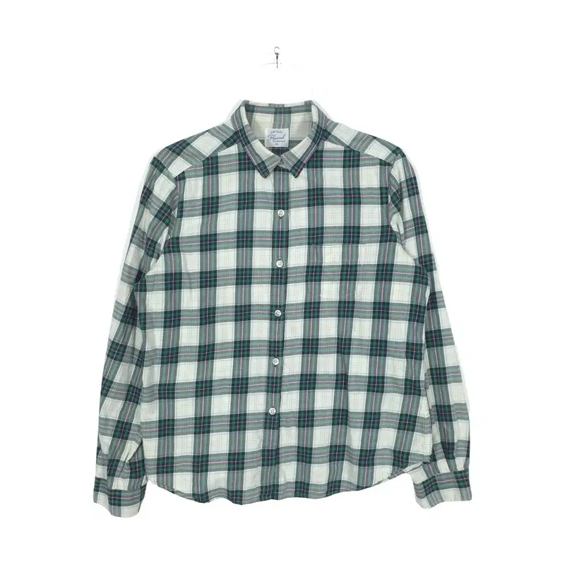 UNIQLO 그린 체크 라이트웨이트 플란넬 셔츠 XL