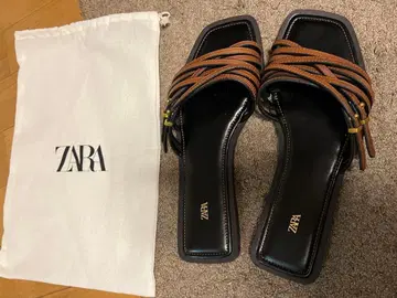 ZARA 샌들 브라운 38 24.6cm