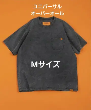 UNIVERSAL OVERALL 별주 페이드 가공 워크 포켓 TEE