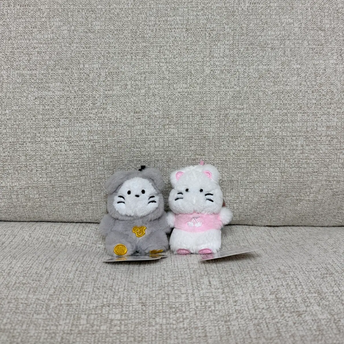 플러피 친구들 시팅 키링 인형 가방고리 치즈