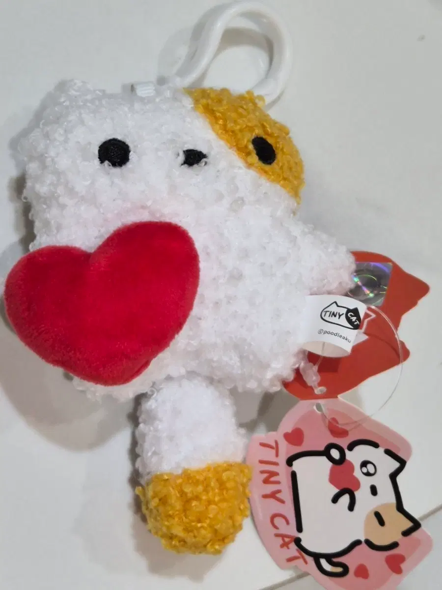 타이니캣 하트 인형 키링