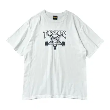 00s THRASHER 트레셔 반팔T셔츠 올드스케이트 화이트