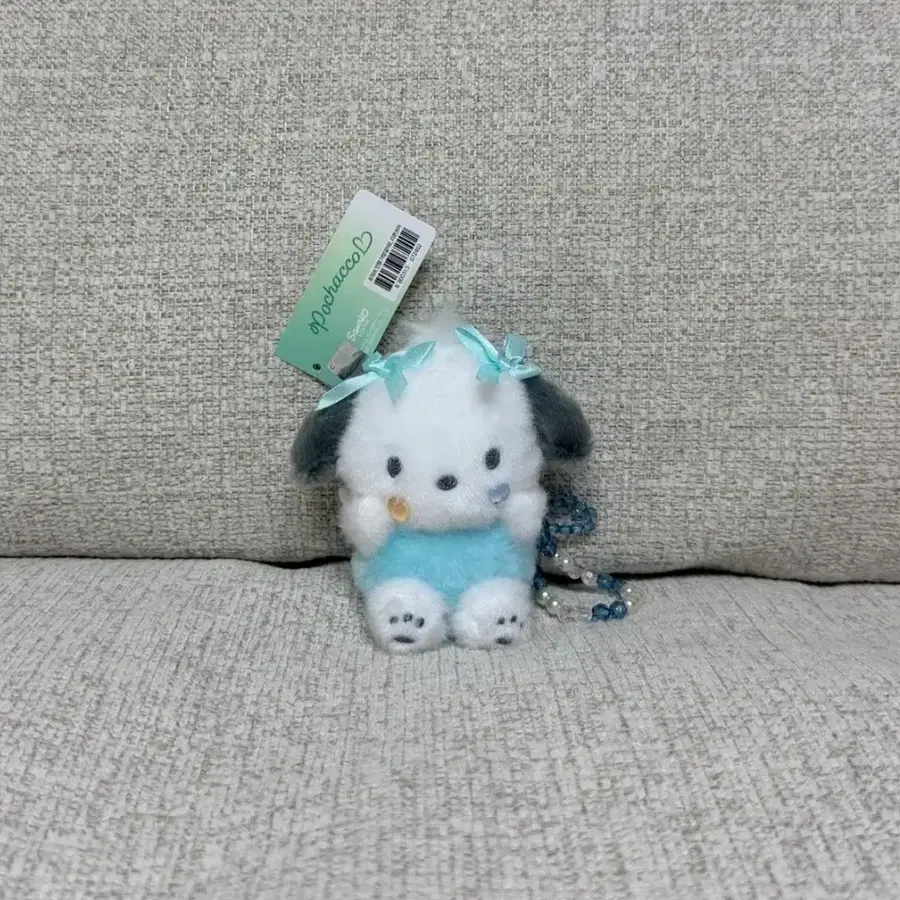 정품 산리오 포차코 리본코어 가방걸이 10cm 키링 인형
