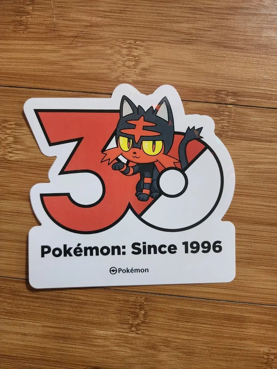 포켓몬스터 30주년 기념 로고 스티커 냐오불