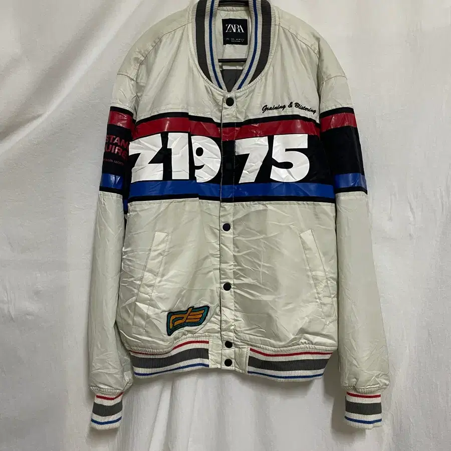 ZARA 레이싱 그래픽 바시티자켓