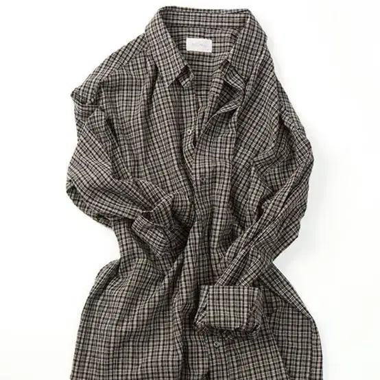 모마디자인 CP Pleats black&beige small check shirt
