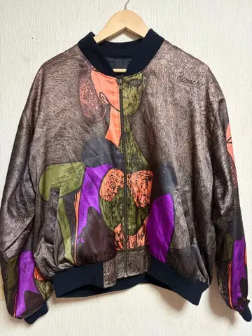 80s 빈티지 피카소 아트 패턴 자켓 YKK