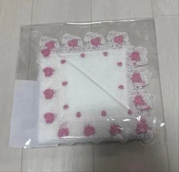 친자와 레이스 타월 손수건 스누피 하트 화이트 미개봉 새상품 레어
