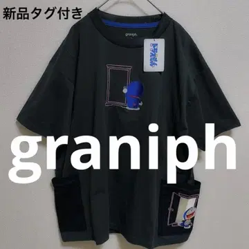 택 포함 새상품 그라니프 도라에몽 사이드 포켓 T셔츠 어디로든 문