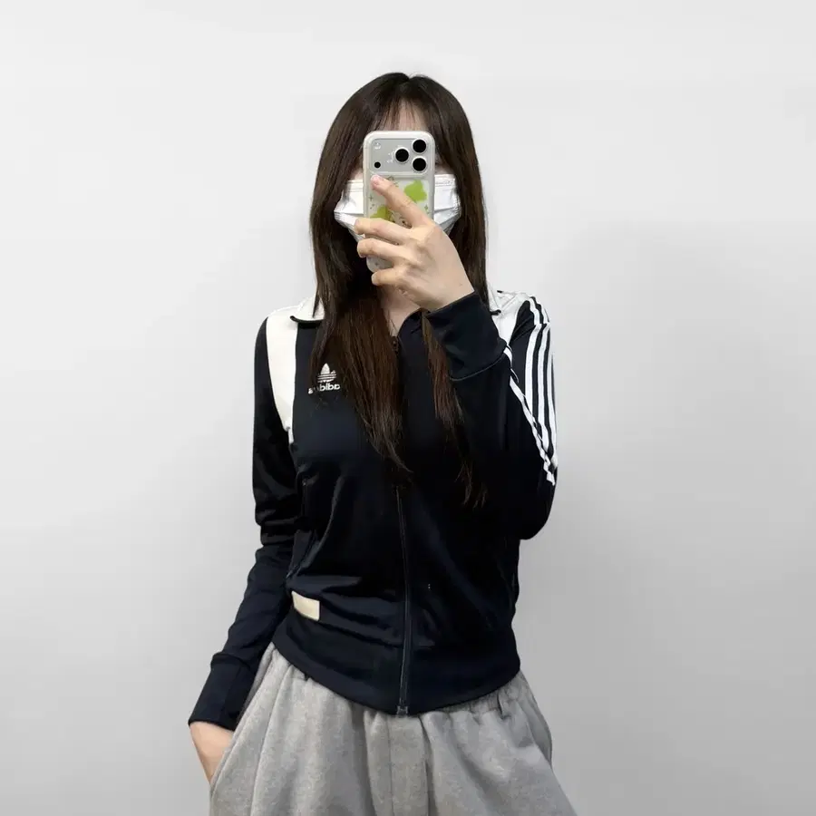 아디다스 파이어버드 빅 로고 트랙탑 져지 네이비 화이트