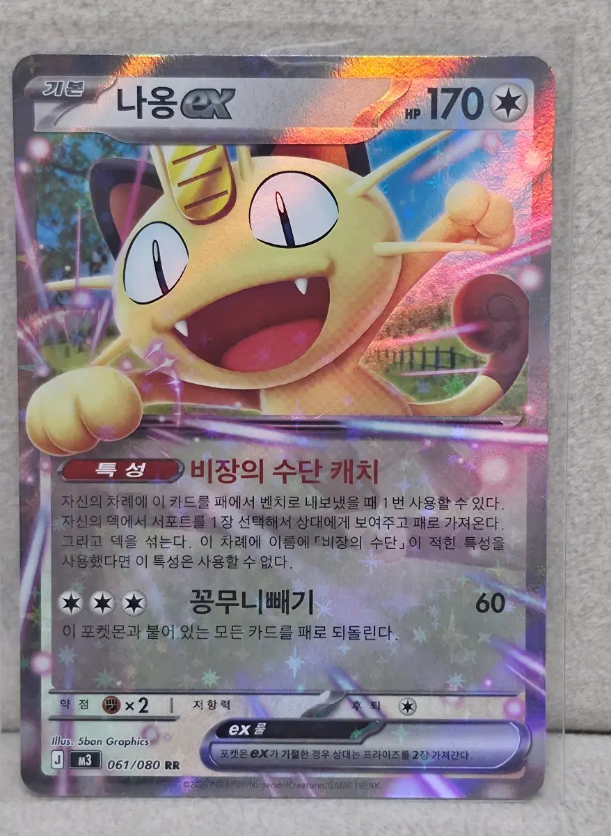 포켓몬카드 나옹rr