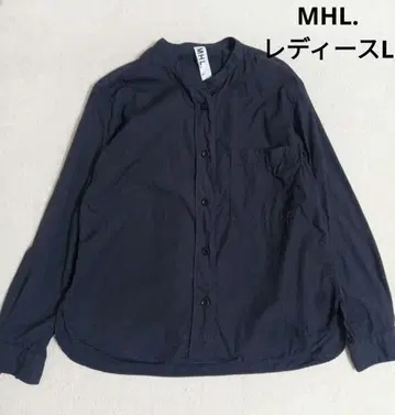 MHL. MARGARET HOWELL 밴드 카라 셔츠 블랙 L