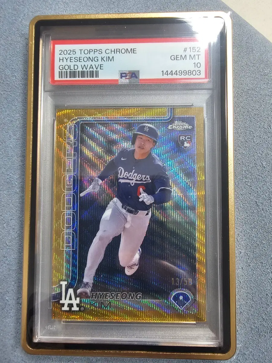 김혜성 2025 Topps Chrome 골드웨이브 RC /50 PSA10 다저스