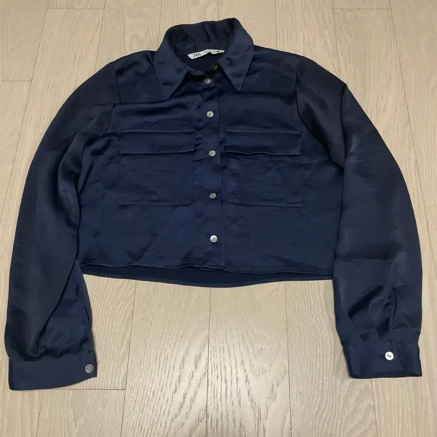 Zara 자라 새틴 네이비 셔츠