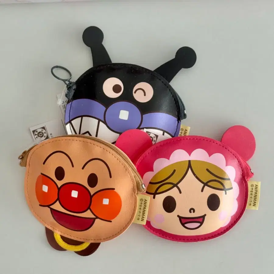 호빵맨 동전파우치 (호빵맨, 세균맨, 아카짱)