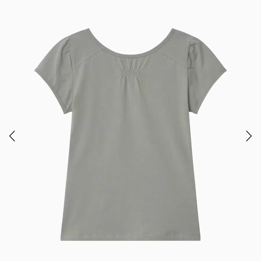 오헤시오 SMOCKED PUFF T-SHIRT, KHAKI GRAY